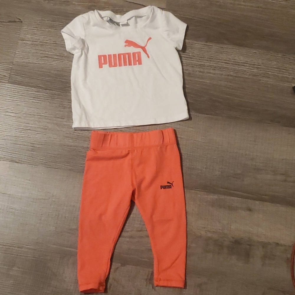 Puma outfit 12m peach and white
